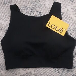 NWT Lolë Step Up Sports Bra "Black Beauty" size M